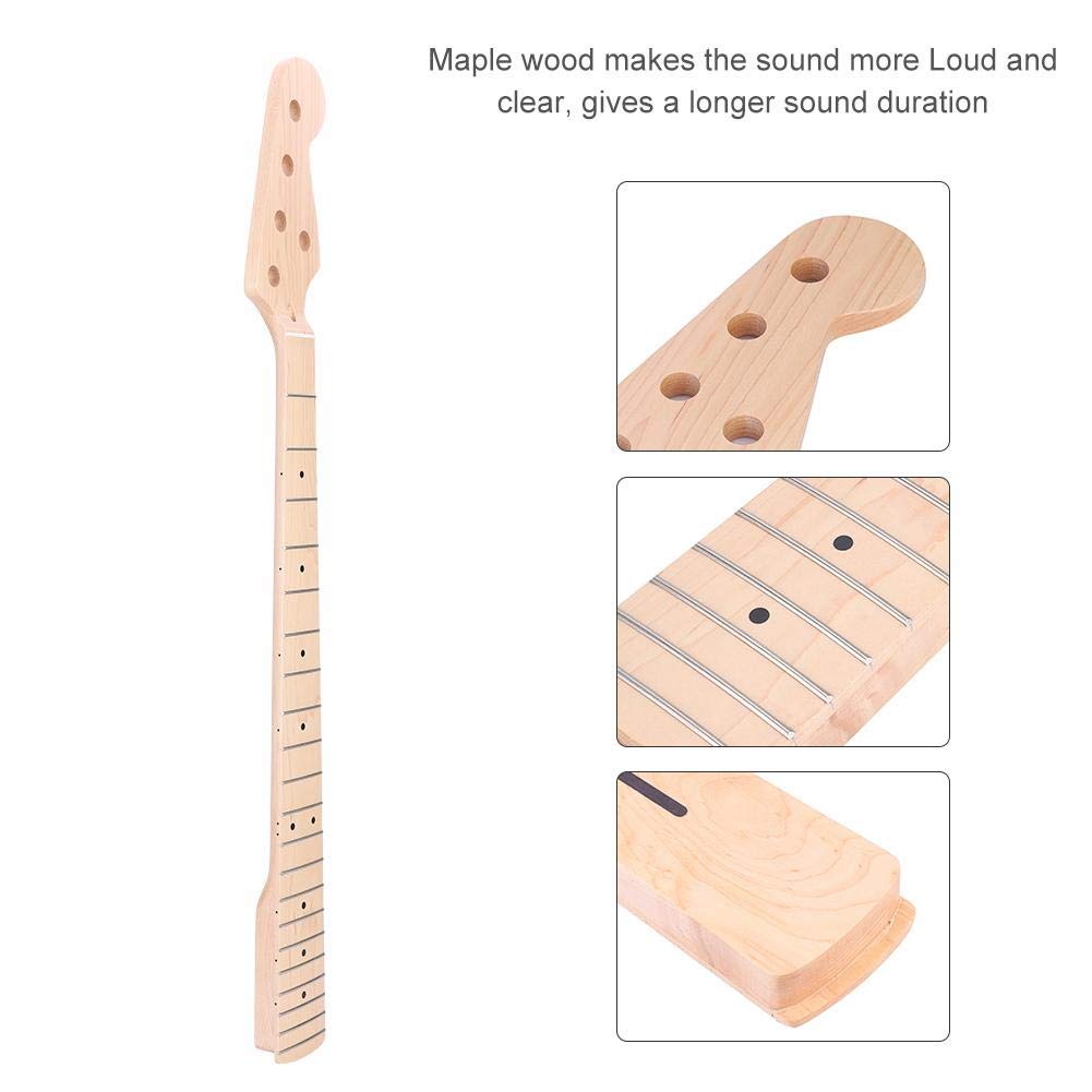 Amazon.co.jp: Bass Neck, 21 Fret Maple Wood Electric Unfinished 5